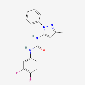 molecular formula C17H14F2N4O B609137 1-(3,4-difluorophenyl)-3-(3-methyl-1-phenyl-1H-pyrazol-5-yl)urea CAS No. 1443246-62-5