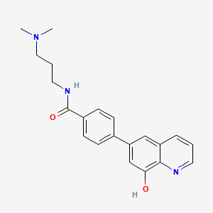 molecular formula C21H23N3O2 B609142 N-(3-(Dimethylamino)propyl)-4-(8-hydroxyquinolin-6-yl)benzamide CAS No. 1222800-79-4