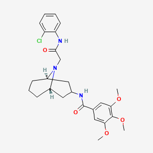 molecular formula C26H32ClN3O5 B609146 N-((1R,3s,5S)-9-(2-((2-氯苯基)氨基)-2-氧代乙基)-9-氮杂双环[3.3.1]壬烷-3-基)-3,4,5-三甲氧基苯甲酰胺 CAS No. 2080300-49-6