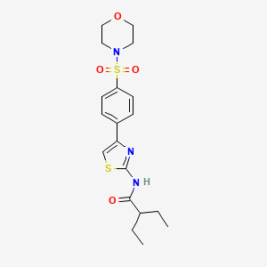 molecular formula C19H25N3O4S2 B609152 2-ethyl-N-[4-(4-morpholin-4-ylsulfonylphenyl)-1,3-thiazol-2-yl]butanamide CAS No. 1808260-45-8