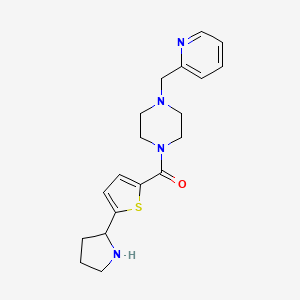 [4-(Pyridin-2-ylmethyl)piperazin-1-yl]-(5-pyrrolidin-2-ylthiophen-2-yl)methanone