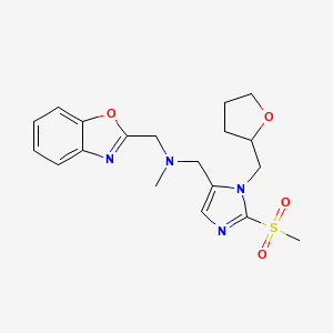 (1,3-benzoxazol-2-ylmethyl)methyl{[2-(methylsulfonyl)-1-(tetrahydro-2-furanylmethyl)-1H-imidazol-5-yl]methyl}amine