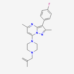 3-(4-Fluorophenyl)-2,5-dimethyl-7-[4-(2-methylprop-2-en-1-yl)piperazin-1-yl]pyrazolo[1,5-a]pyrimidine