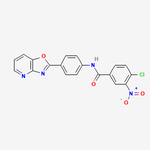 4-chloro-3-nitro-N-[4-([1,3]oxazolo[4,5-b]pyridin-2-yl)phenyl]benzamide