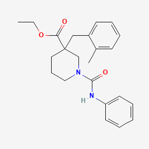 ethyl 1-(anilinocarbonyl)-3-(2-methylbenzyl)-3-piperidinecarboxylate