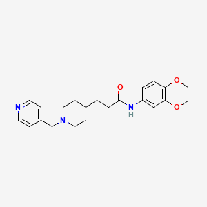 N-(2,3-dihydro-1,4-benzodioxin-6-yl)-3-[1-(4-pyridinylmethyl)-4-piperidinyl]propanamide