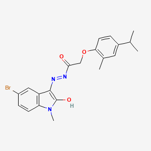 N'~1~-(5-BROMO-1-METHYL-2-OXO-1,2-DIHYDRO-3H-INDOL-3-YLIDEN)-2-(4-ISOPROPYL-2-METHYLPHENOXY)ACETOHYDRAZIDE