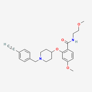 2-{[1-(4-ethynylbenzyl)-4-piperidinyl]oxy}-4-methoxy-N-(2-methoxyethyl)benzamide