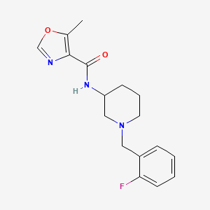 N-[1-(2-fluorobenzyl)-3-piperidinyl]-5-methyl-1,3-oxazole-4-carboxamide