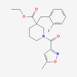 ethyl 3-(2-fluorobenzyl)-1-[(5-methyl-3-isoxazolyl)carbonyl]-3-piperidinecarboxylate