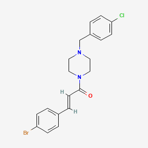 molecular formula C20H20BrClN2O B609169 (E)-3-(4-bromophenyl)-1-[4-[(4-chlorophenyl)methyl]piperazin-1-yl]prop-2-en-1-one CAS No. 1597489-14-9