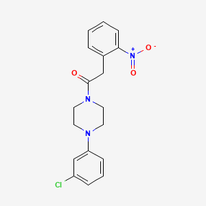 1-[4-(3-CHLOROPHENYL)PIPERAZIN-1-YL]-2-(2-NITROPHENYL)ETHAN-1-ONE