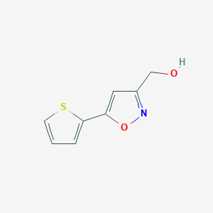 molecular formula C8H7NO2S B060917 [5-(2-Thienyl)-3-isoxazolyl]methanol CAS No. 194491-44-6