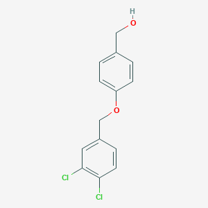molecular formula C14H12Cl2O2 B060919 {4-[(3,4-Dichlorobenzyl)oxy]phenyl}methanol CAS No. 175136-14-8