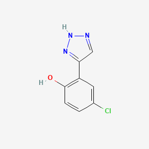 molecular formula C8H6ClN3O B609192 4-氯-2-(1H-1,2,3-三唑-4-基)酚 CAS No. 1378976-02-3