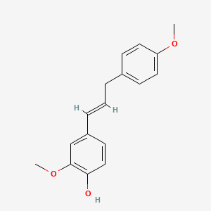 molecular formula C17H18O3 B609194 (E)-2-Methoxy-4-(3-(4-methoxyphenyl)prop-1-EN-1-YL)phenol CAS No. 1895957-18-2