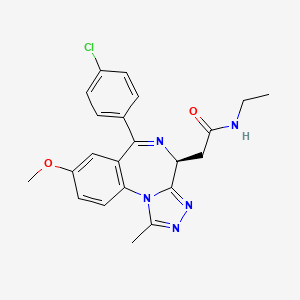 molecular formula C22H22ClN5O2 B609211 2-[(4s)-6-(4-氯苯基)-8-甲氧基-1-甲基-4h-[1,2,4]三唑并[4,3-A][1,4]苯二氮杂卓-4-基]-N-乙基乙酰胺 CAS No. 1260907-17-2