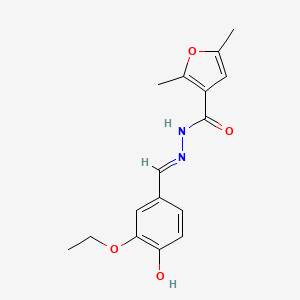 N'-[(E)-(3-ethoxy-4-hydroxyphenyl)methylidene]-2,5-dimethylfuran-3-carbohydrazide