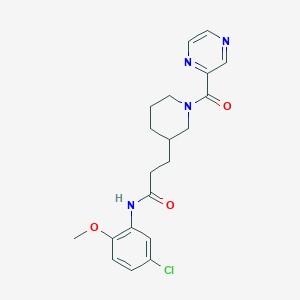 N-(5-chloro-2-methoxyphenyl)-3-[1-(pyrazine-2-carbonyl)piperidin-3-yl]propanamide