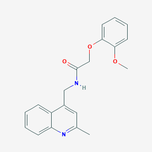 2-(2-methoxyphenoxy)-N-[(2-methylquinolin-4-yl)methyl]acetamide