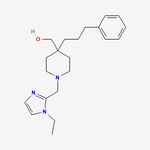 [1-[(1-ethyl-1H-imidazol-2-yl)methyl]-4-(3-phenylpropyl)-4-piperidinyl]methanol