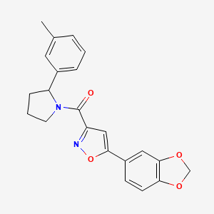 5-(1,3-benzodioxol-5-yl)-3-{[2-(3-methylphenyl)-1-pyrrolidinyl]carbonyl}isoxazole