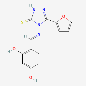 4-(((3-(2-FURYL)-5-MERCAPTO-4H-1,2,4-TRIAZOL-4-YL)IMINO)METHYL)-1,3-BENZENEDIOL