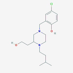 4-chloro-2-{[3-(2-hydroxyethyl)-4-(3-methylbutyl)-1-piperazinyl]methyl}phenol