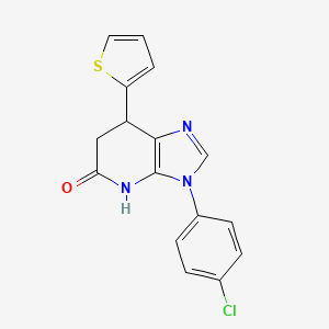 3-(4-chlorophenyl)-7-(2-thienyl)-3,4,6,7-tetrahydro-5H-imidazo[4,5-b]pyridin-5-one