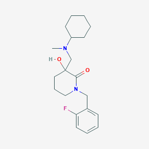 3-{[cyclohexyl(methyl)amino]methyl}-1-(2-fluorobenzyl)-3-hydroxy-2-piperidinone