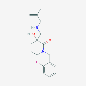 1-(2-fluorobenzyl)-3-hydroxy-3-{[(2-methyl-2-propen-1-yl)amino]methyl}-2-piperidinone