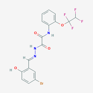 2-[2-(5-bromo-2-hydroxybenzylidene)hydrazino]-2-oxo-N-[2-(1,1,2,2-tetrafluoroethoxy)phenyl]acetamide