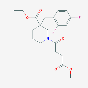 ethyl 3-(2,4-difluorobenzyl)-1-(4-methoxy-4-oxobutanoyl)-3-piperidinecarboxylate