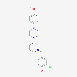 2-chloro-4-({3-[4-(4-methoxyphenyl)-1-piperazinyl]-1-piperidinyl}methyl)phenol