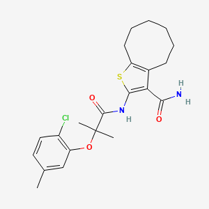 2-{[2-(2-chloro-5-methylphenoxy)-2-methylpropanoyl]amino}-4,5,6,7,8,9-hexahydrocycloocta[b]thiophene-3-carboxamide