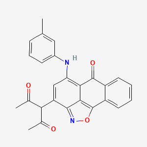 3-[6-oxo-5-(3-toluidino)-6H-anthra[1,9-cd]isoxazol-3-yl]-2,4-pentanedione