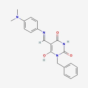 1-Benzyl-5-[[4-(dimethylamino)phenyl]iminomethyl]-6-hydroxypyrimidine-2,4-dione