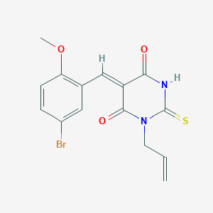 (5Z)-5-(5-bromo-2-methoxybenzylidene)-1-(prop-2-en-1-yl)-2-thioxodihydropyrimidine-4,6(1H,5H)-dione