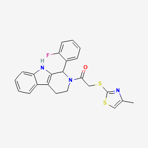 1-(2-fluorophenyl)-2-{[(4-methyl-1,3-thiazol-2-yl)thio]acetyl}-2,3,4,9-tetrahydro-1H-beta-carboline