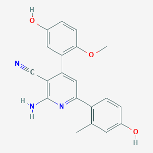 2-amino-4-(5-hydroxy-2-methoxyphenyl)-6-(4-hydroxy-2-methylphenyl)nicotinonitrile