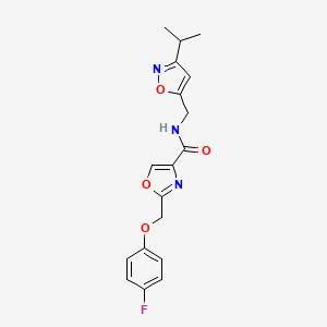 2-[(4-fluorophenoxy)methyl]-N-[(3-isopropyl-5-isoxazolyl)methyl]-1,3-oxazole-4-carboxamide