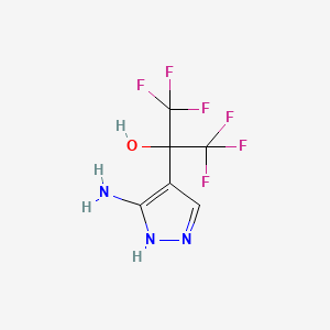 2-(5-amino-1H-pyrazol-4-yl)-1,1,1,3,3,3-hexafluoropropan-2-ol