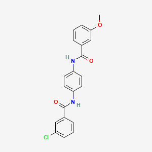 N-[4-[(3-chlorobenzoyl)amino]phenyl]-3-methoxybenzamide