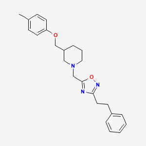 3-[(4-methylphenoxy)methyl]-1-{[3-(2-phenylethyl)-1,2,4-oxadiazol-5-yl]methyl}piperidine