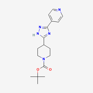 tert-butyl 4-(5-(pyridin-4-yl)-1H-1,2,4-triazol-3-yl)piperidine-1-carboxylate