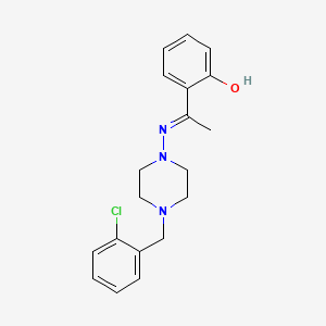 2-{N-[4-(2-chlorobenzyl)-1-piperazinyl]ethanimidoyl}phenol