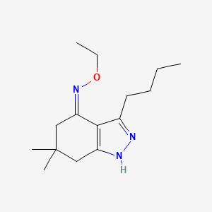 3-butyl-6,6-dimethyl-1,5,6,7-tetrahydro-4H-indazol-4-one O-ethyloxime