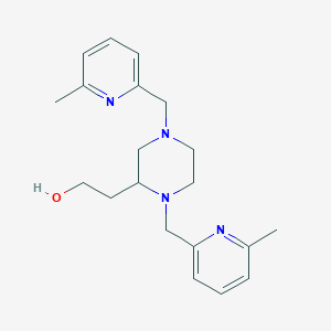 2-{1,4-bis[(6-methyl-2-pyridinyl)methyl]-2-piperazinyl}ethanol