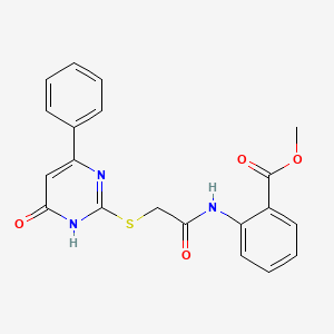 METHYL 2-({2-[(6-OXO-4-PHENYL-1,6-DIHYDRO-2-PYRIMIDINYL)SULFANYL]ACETYL}AMINO)BENZOATE