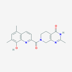 7-[(8-hydroxy-5,7-dimethylquinolin-2-yl)carbonyl]-2-methyl-5,6,7,8-tetrahydropyrido[3,4-d]pyrimidin-4(3H)-one